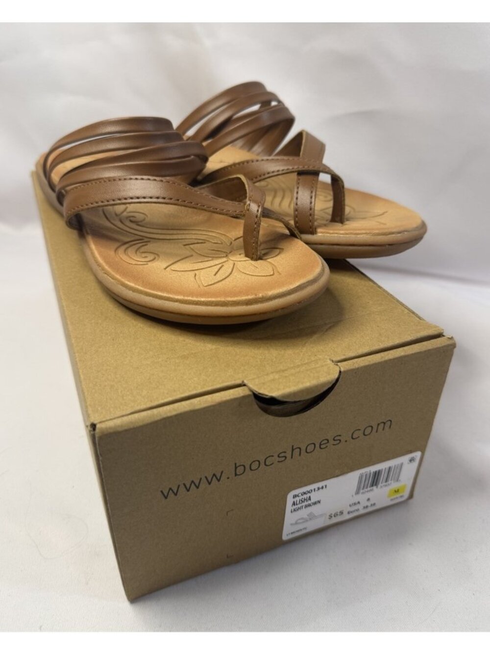 BOC Born Concept Alisha Size 8 Womens Light Brown Sandals Summer Strappy Shoes